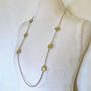 long silver necklace